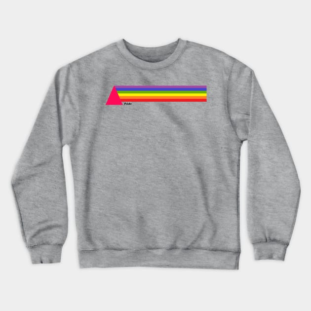 Rainbow pride with pink triangle Crewneck Sweatshirt by Keatos